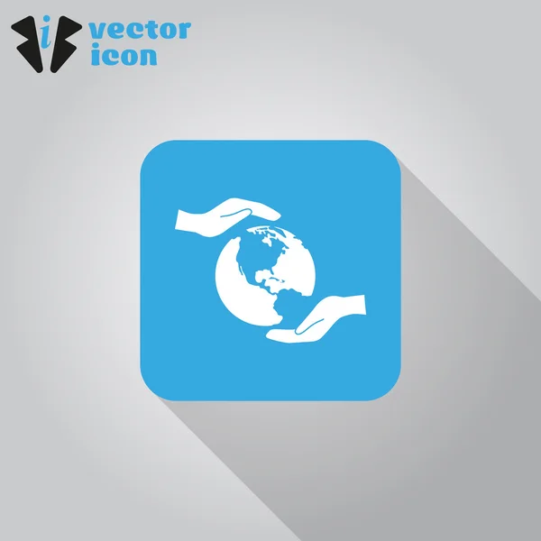 Ikona webové země — Stockový vektor