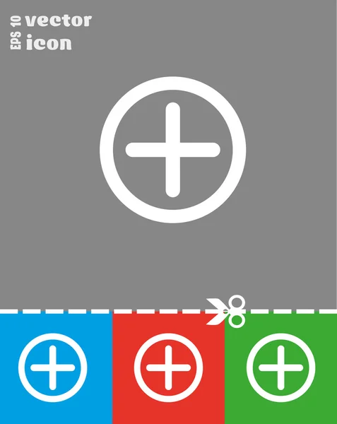 Más signo para añadir icono — Archivo Imágenes Vectoriales