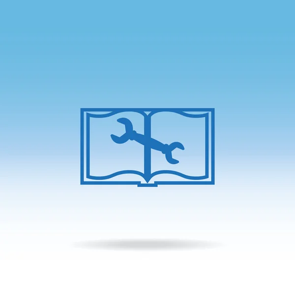 Libro icono web — Vector de stock