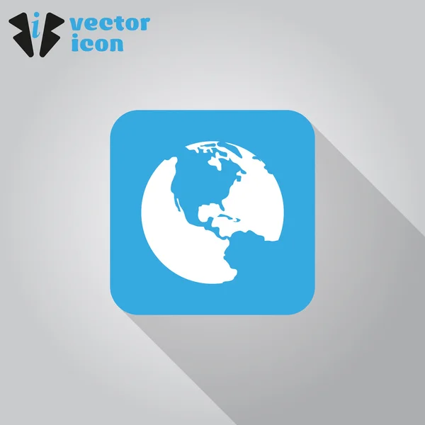 Ícone web terra — Vetor de Stock