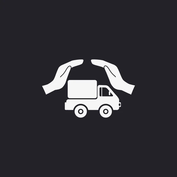 배달 트럭의 아이콘 — 스톡 벡터