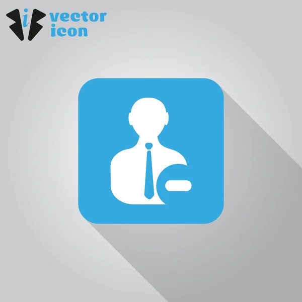 Icon delete contact — Stock Vector