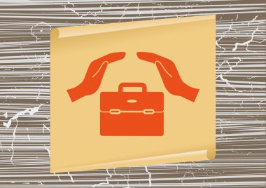 Belgeler simgesini için iş çanta