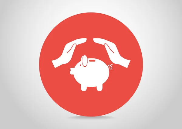 Piggy web pictogram — Stockvector