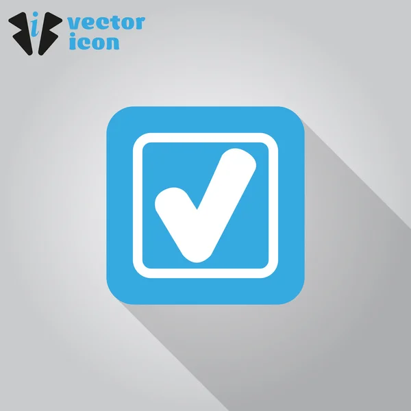 Marca de verificación icono web — Vector de stock