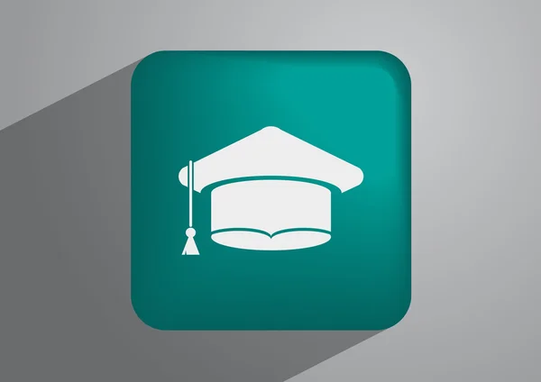 Sombrero de graduación del estudiante — Vector de stock