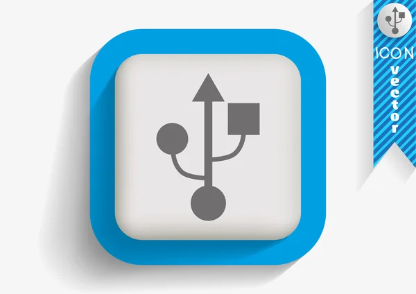 USB web pictogram — Stockvector