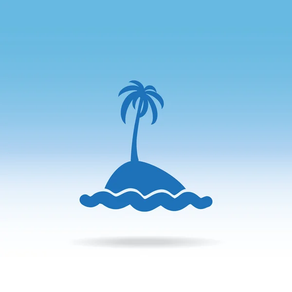 Icono de isla exótica — Vector de stock