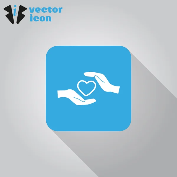 Ícone da web de caridade — Vetor de Stock