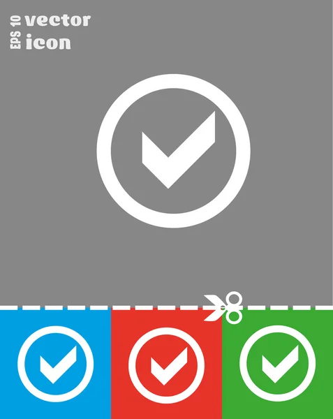 Marca de verificación icono web — Archivo Imágenes Vectoriales
