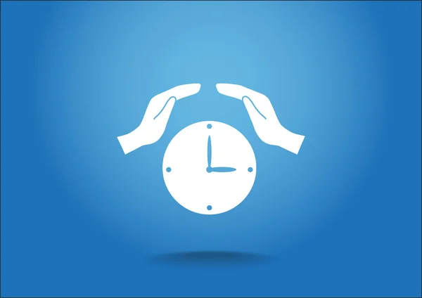 Horloge web pictogram — Stockvector