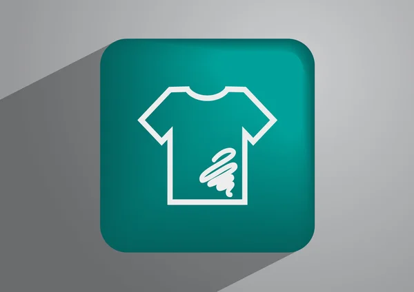 Dirty t-shirt icon — Stock Vector