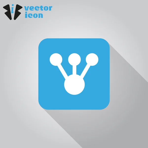 Conexión entre puntos icono — Vector de stock