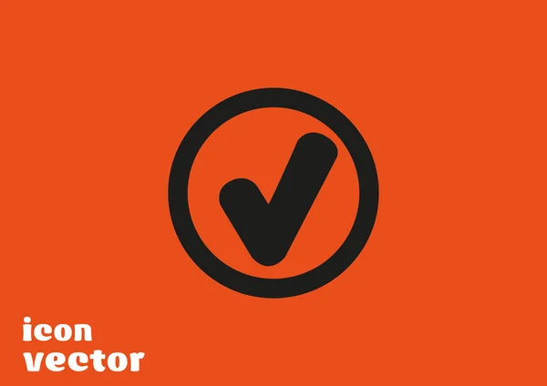 Marca de verificación icono web — Vector de stock