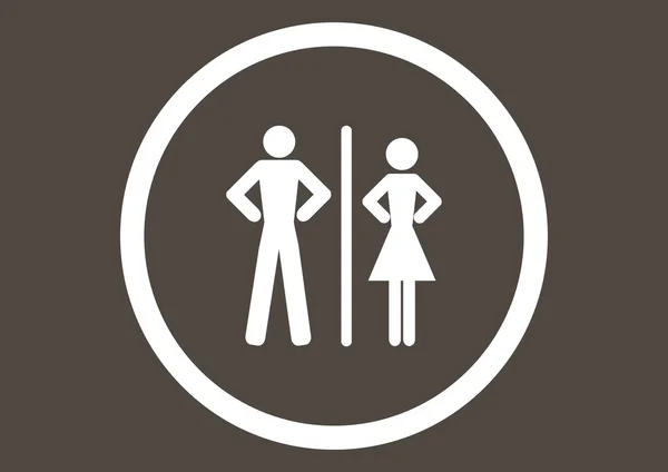 Ícone de homem e mulher — Vetor de Stock