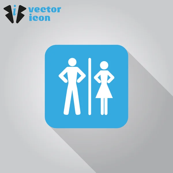 Man och kvinna ikon — Stock vektor