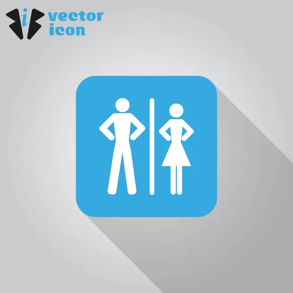 Hombre y mujer icono — Vector de stock