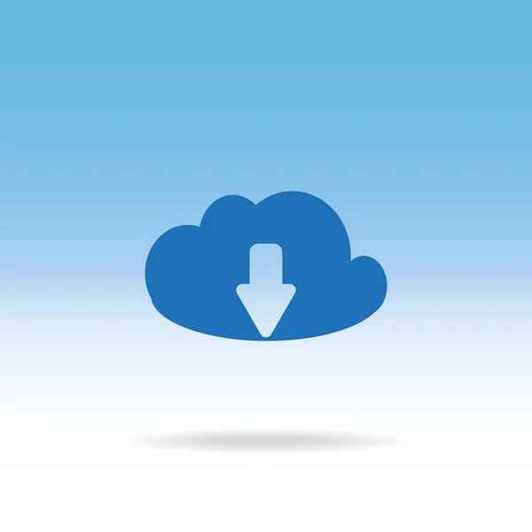 Cloud file downloads — Stock Vector