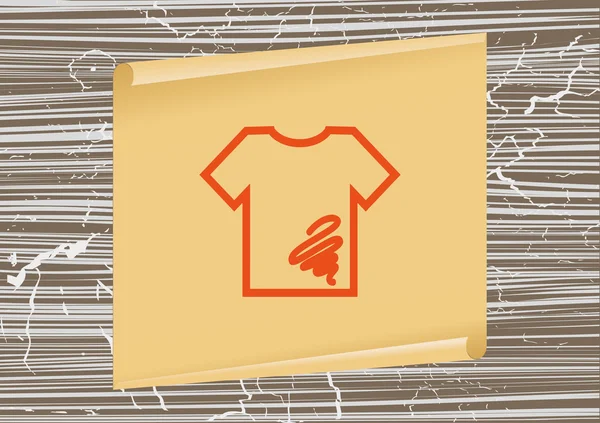 Dirty t-shirt icon — Stock Vector