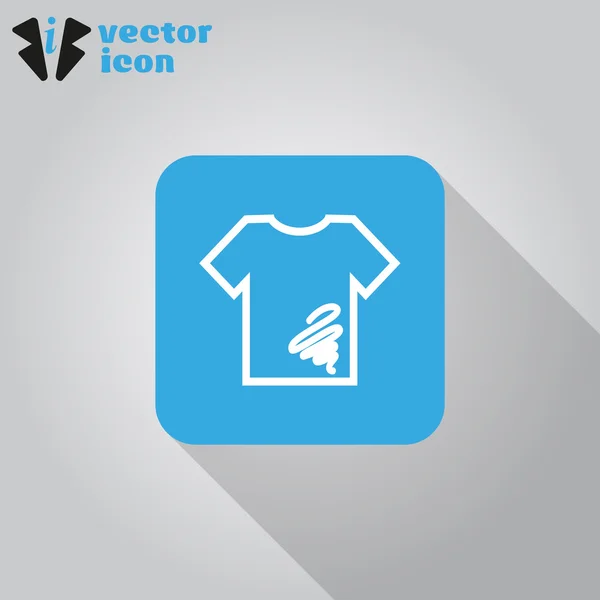 Ícone de t-shirt sujo — Vetor de Stock