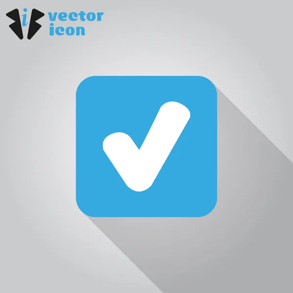 Marca de verificación icono web — Vector de stock