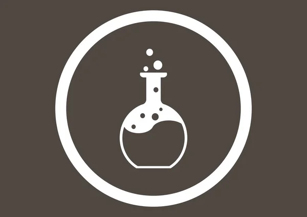 Kimyasal reaksiyon şişesi simgesi — Stok Vektör