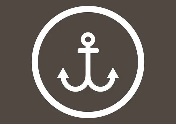 Anchor icon web — Stock Vector