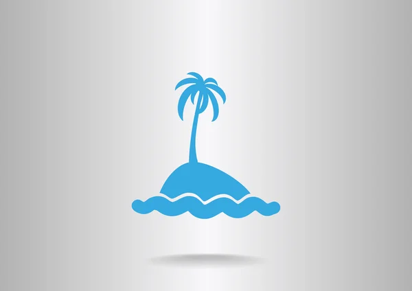 Exotic island icon — Stock Vector