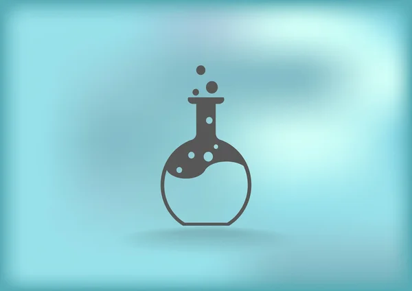 Kimyasal reaksiyon bir şişeye web simgesi — Stok Vektör