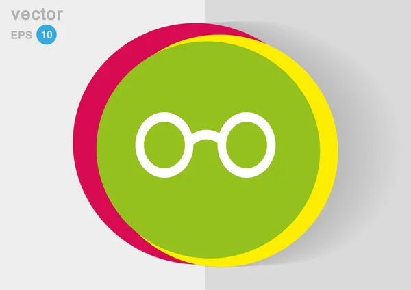 Färgglada glasögon ikonen — Stock vektor