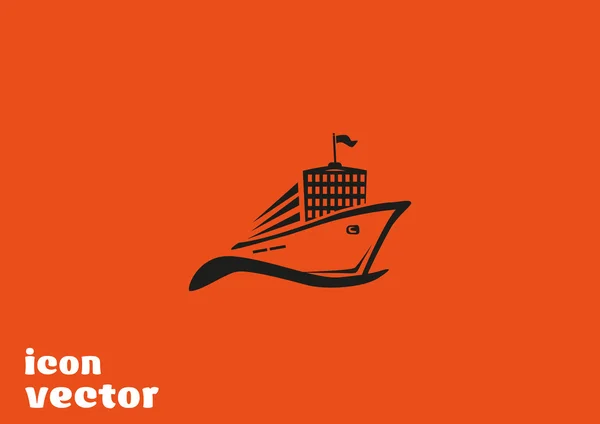 Icono web del barco — Vector de stock