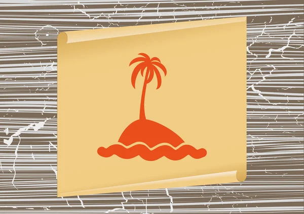 Exotic island icon — Stock Vector