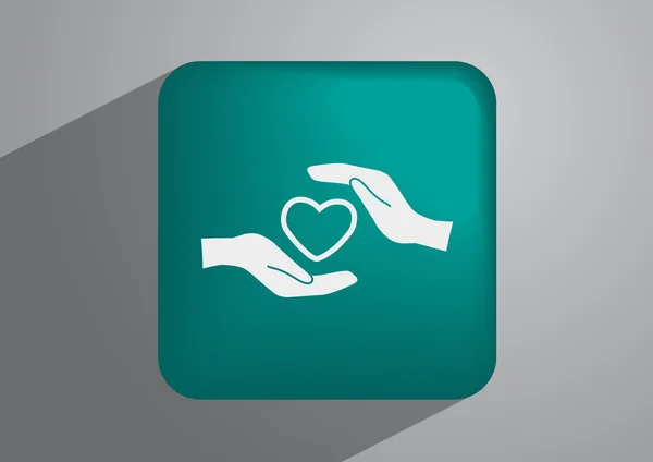Ícone da web de caridade — Vetor de Stock