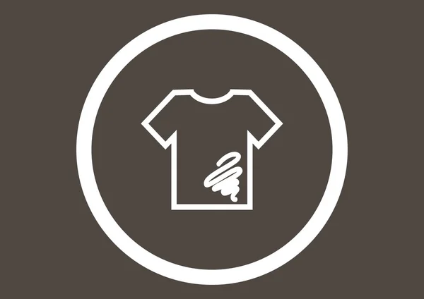 Smutsig t-shirt icon — Stock vektor