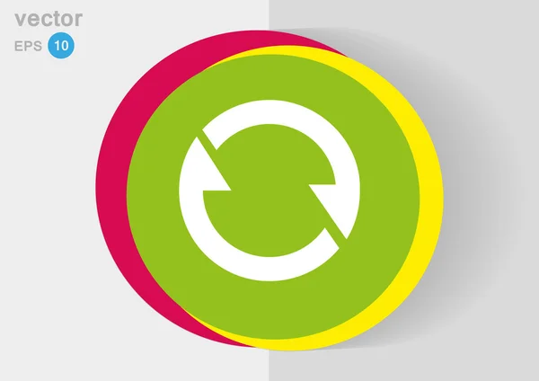 Icono colorido con conexión circular — Vector de stock