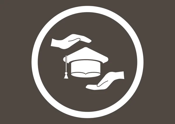 Chapeau de graduation étudiant — Image vectorielle