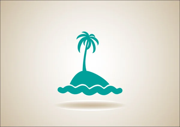 Exotic island icon — Stock Vector