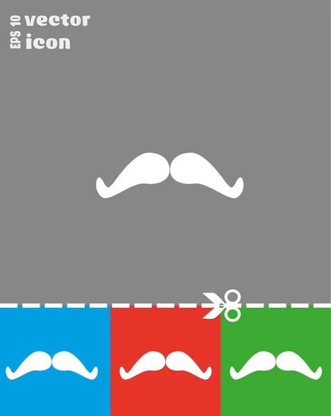 Retro mustasch ikonen — Stock vektor