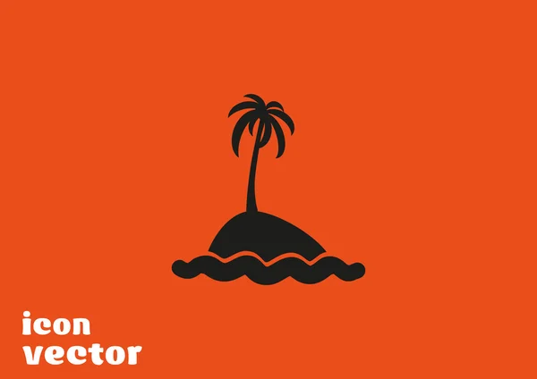 Exotic island icon — Stock Vector