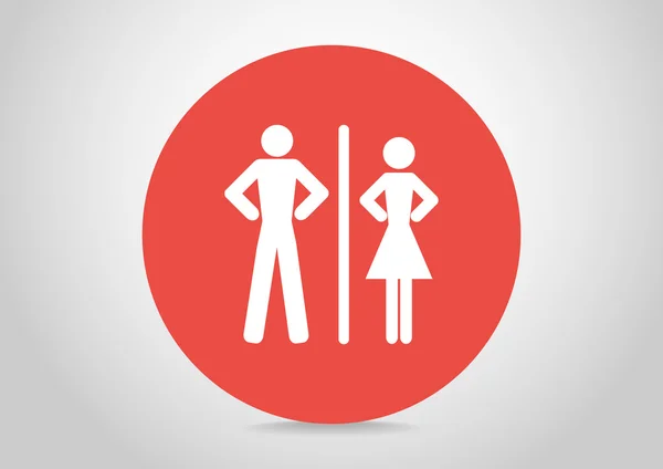 Hombre y mujer icono — Vector de stock