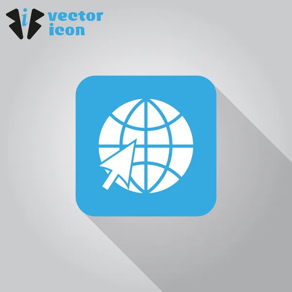 Icono web de tierra — Vector de stock