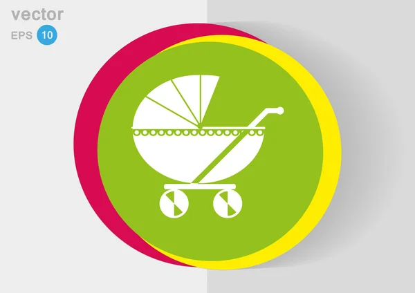 Kinderwagen pictogram — Stockvector