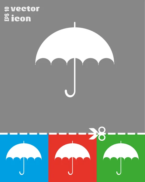 Icône web parapluie — Image vectorielle