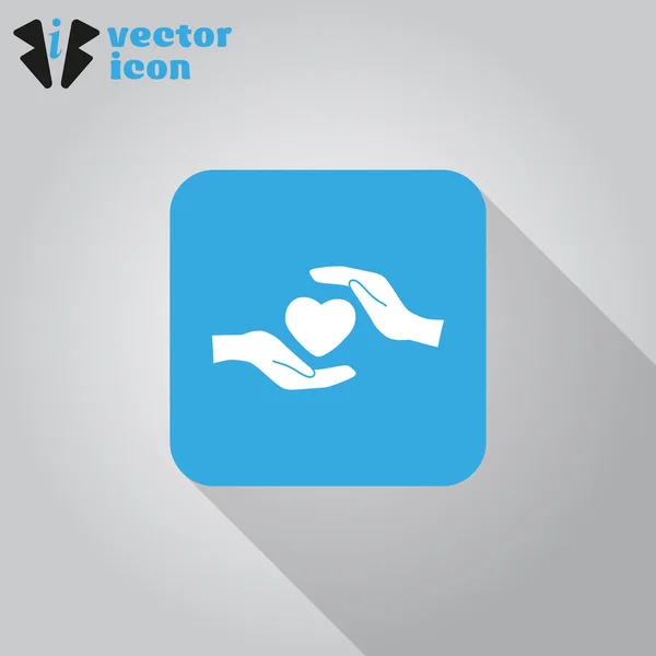 Liefdadigheid web pictogram — Stockvector