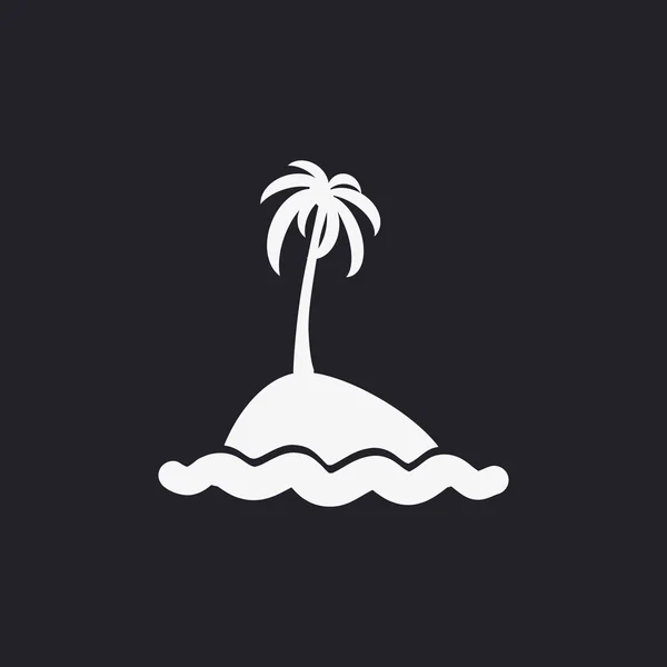 Icône de l'île exotique — Image vectorielle