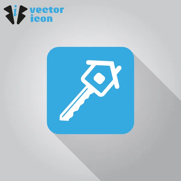 Casa icono clave — Vector de stock
