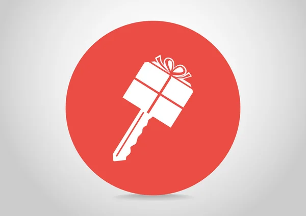 Icono clave de regalo — Vector de stock