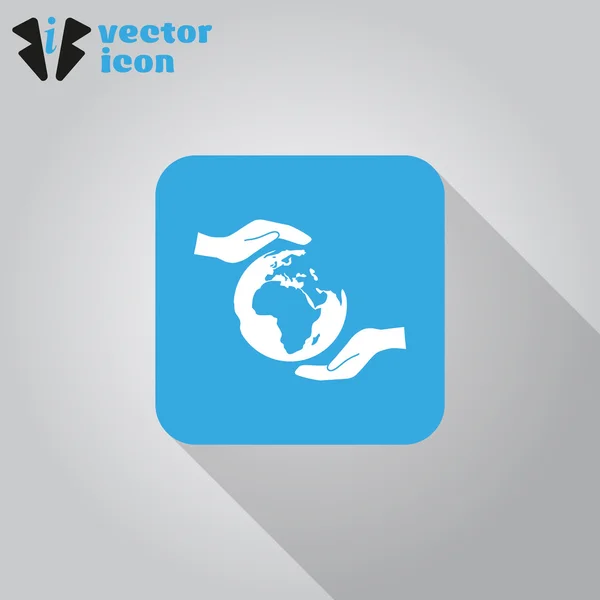 Icono web de tierra — Vector de stock