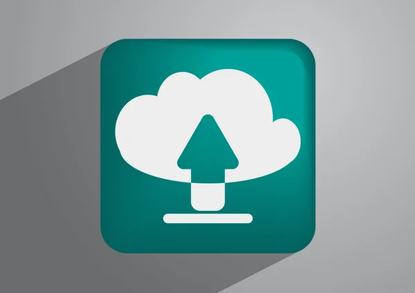 Downloaden van de bestanden van de wolk — Stockvector