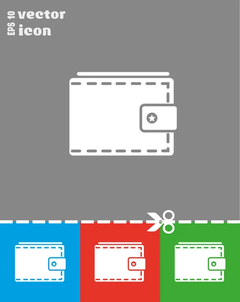 Monedero icono web — Archivo Imágenes Vectoriales